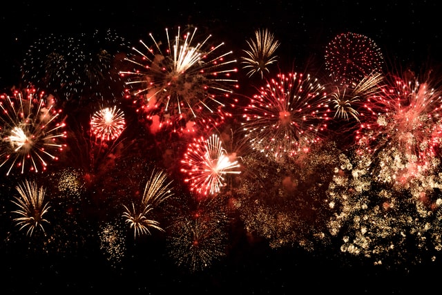 fireworks display photo by designecologist from Unsplash