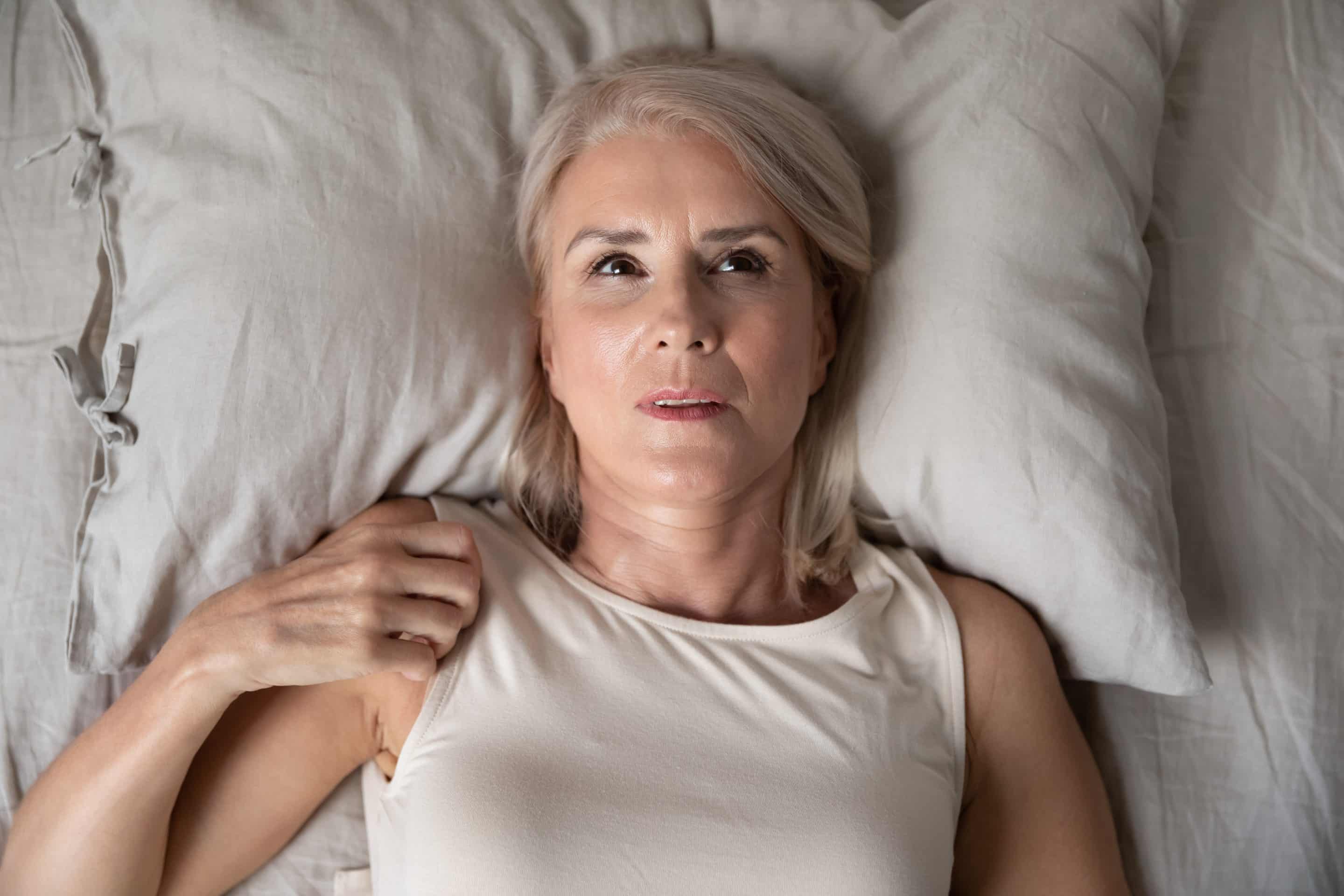 Woman having insomnia
