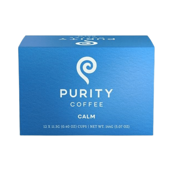 image of the product named as CALM Purity Organic Coffee - Decaffeinated Coffee Pods (12 ct.)