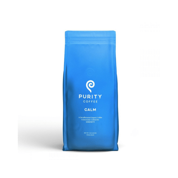 image of the product named as CALM Purity Organic Coffee - Decaffeinated Whole Bean Coffee (5 lbs)