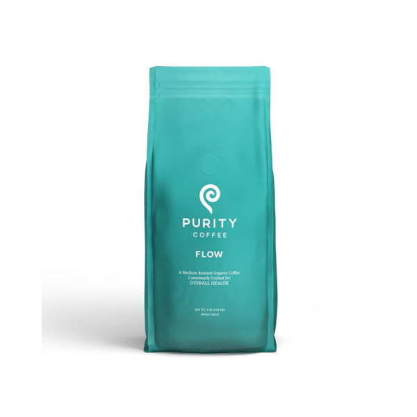 image of the product named as FLOW Purity Organic Coffee - Medium Roast Whole Bean Coffee (5 lbs)