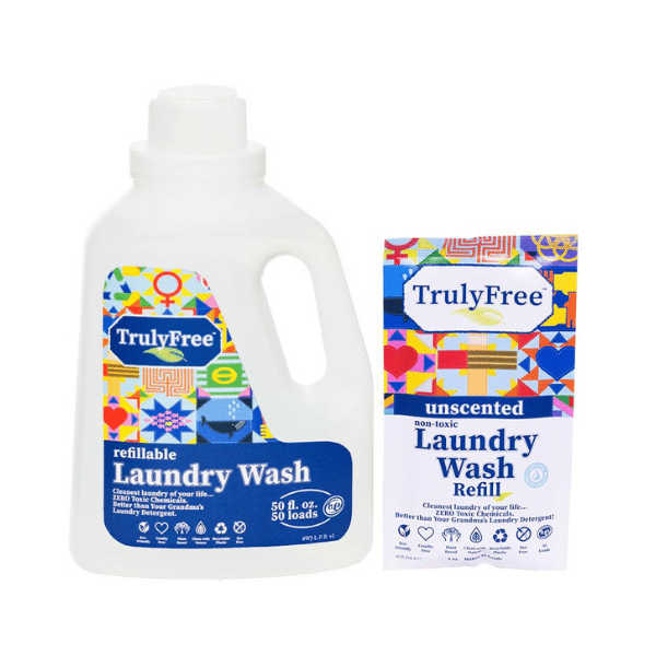 image of the product named as Refillable Non-Toxic Unscented Laundry Wash Starter Kit (Jug + Refill)