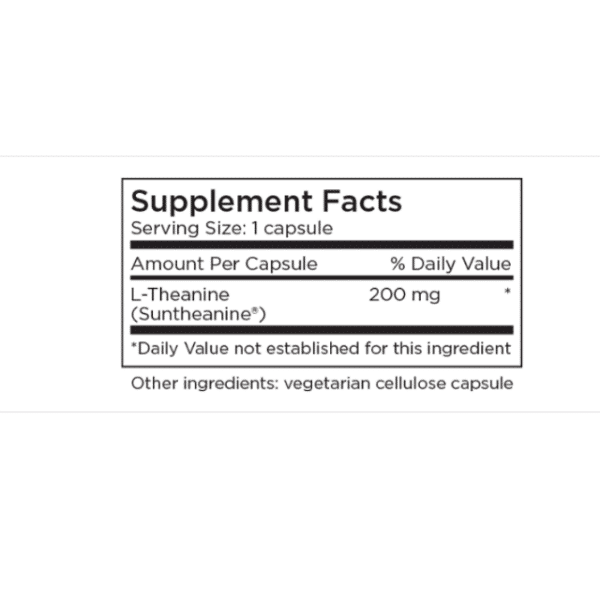 L-Theanine Capsules (120c) Supp Facts