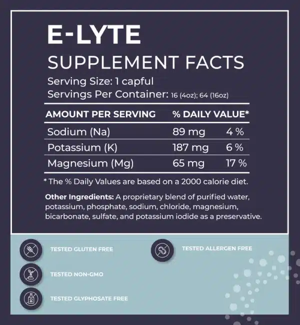 E-Lyte Supplement Facts