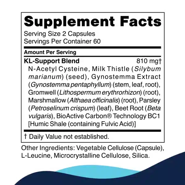 KL Support Capsules (120c) Supplement Facts
