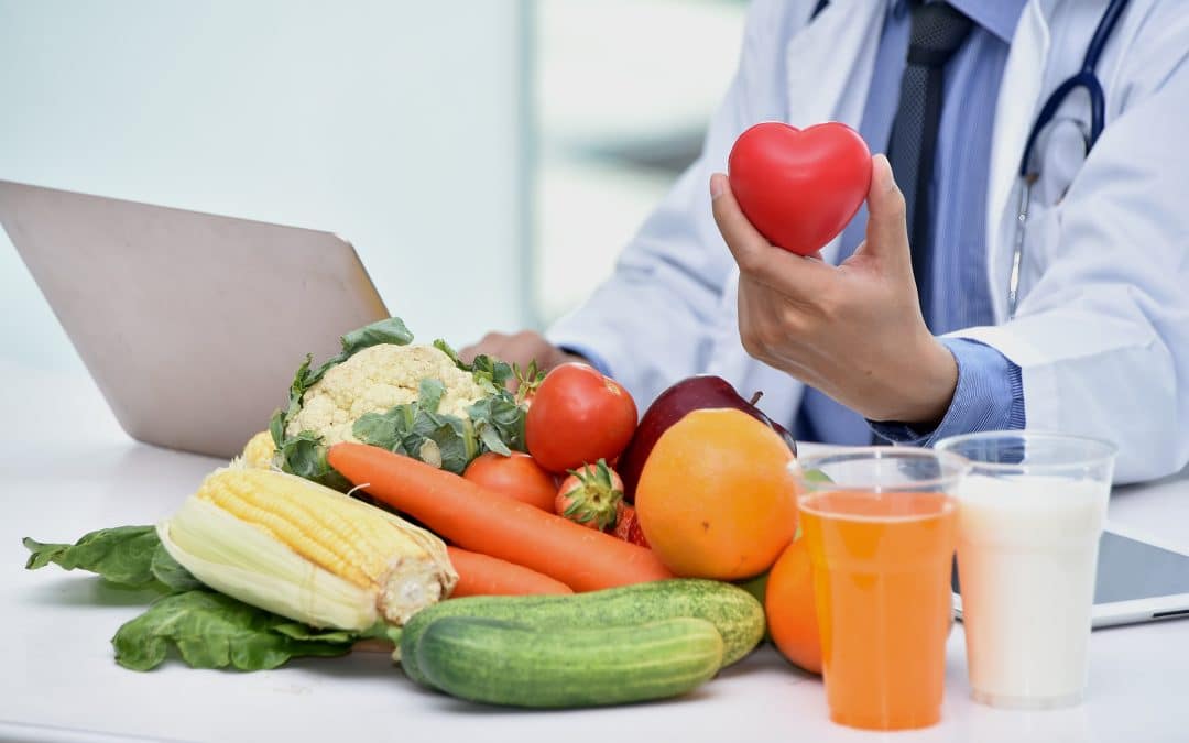 Doctor recommending healthy food for prostate